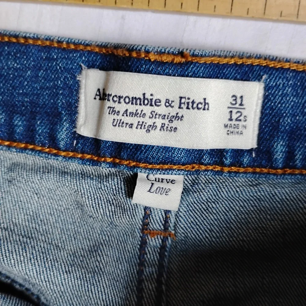 Abercrombie & Fitch Blue Ankle Jeans - Picture 8 of 13